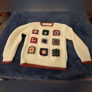 Vintage Thane Granny Square Sweater Size L
